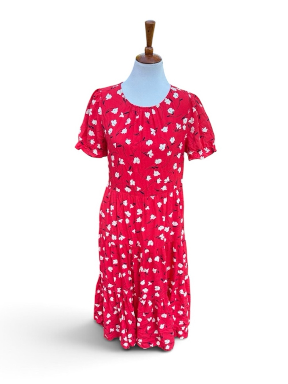 J. Crew Red Floral Maxi Dress
